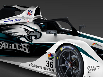 Formula E NFL Eagles Superbowl winning livery eagles formula e