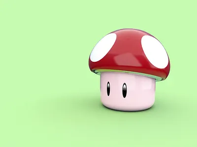 Toadstool c4d cinema 4d mario texturing