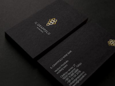 IL GRAPPOLO Wine Bar - Business Card business card logo design