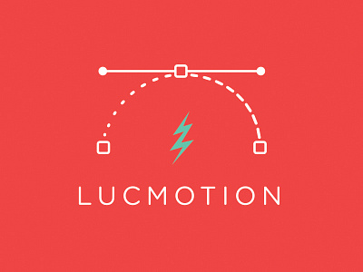 Lucmotion Logo 1 bezier curve handles illustration logo lucmotion motion design thunderbolt