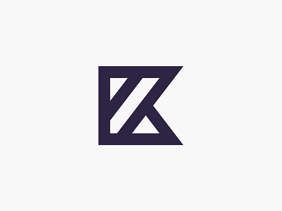 KZ bold branding geometric identity k letter logo mark minimal symbol type z