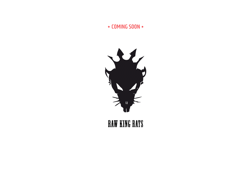 raw king rats - logo design & website preview branding. logo graphic design web design