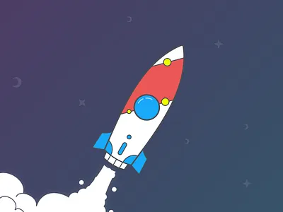 Rocket illustration launch rocket simple