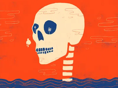 Cannonball cannonball gig poster illustration skull