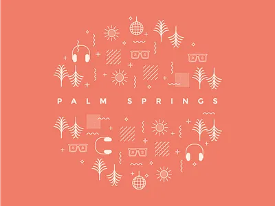 Feel Good Icons iconography illustration line icons palm springs