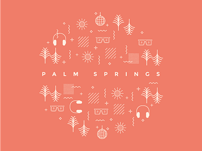 Feel Good Icons iconography illustration line icons palm springs