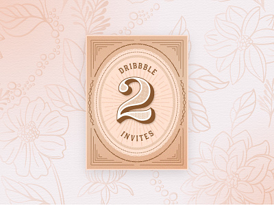 Dribbble Invites card design dribbble giveaway invite retro