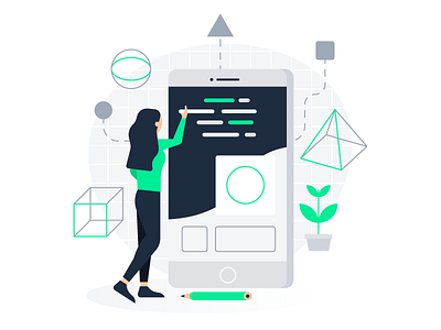 Development & Product code design development illustration mobile platform product ui ux