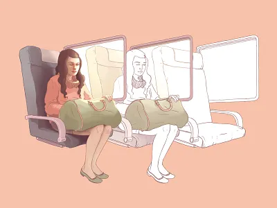 Disolve hand drawn illustration line pale photoshop train