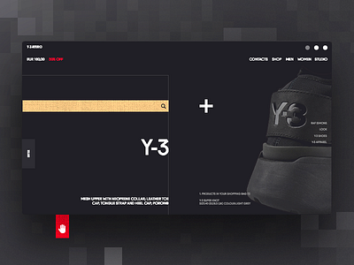 Y-3 web promo concept clean design designer e commerce grid landing typography ui ux web website