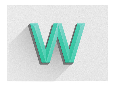 Letter W alphabet letter w