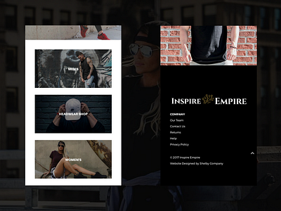 Inspire Empire Mobile Site athletic dark interface minimal sports ui user interface ux web design website