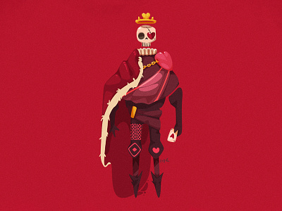 Knave of Hearts alice art challenge character design hearts illustration knave photoshop vector wonderland zat3am