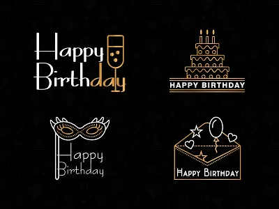 Birthday Theme Logo Collection 800x600 baloon birthday graphic design happy birthday illustrator jocker logo logodesign party