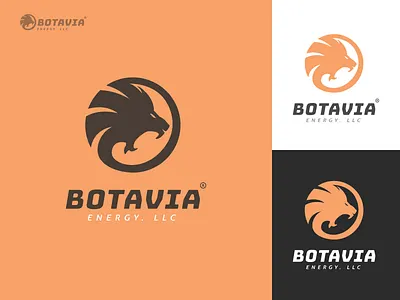 Botavia Fifth Version animal business company flame flare industrial lion lion logo oil wild