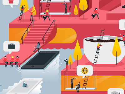 Redsofa - World Closeup agency app bts design illustration map process technology ui ux vector world