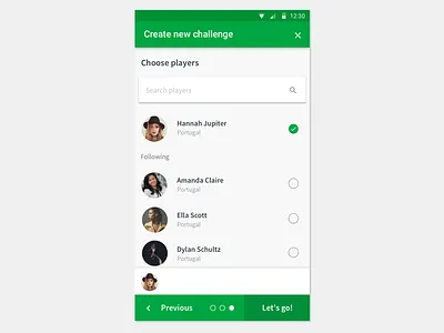 up.golf players app application golf golf app list mobile players product research ui user interface ux