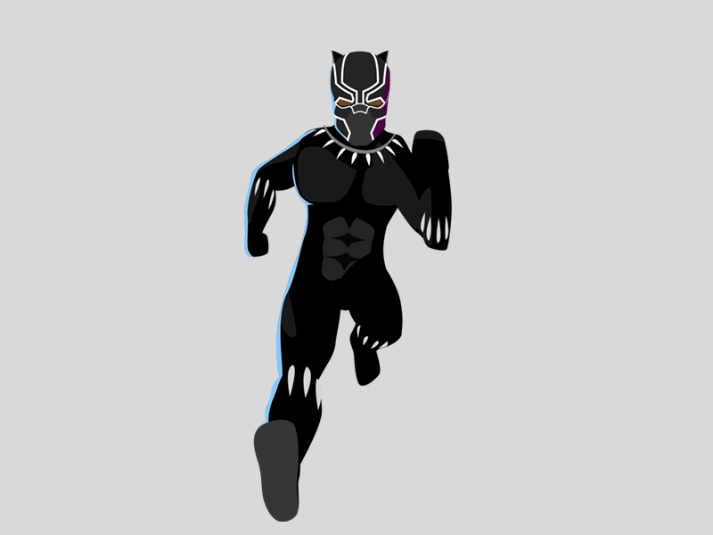 Marvel iMessage Stickers: Black Panther animation black panther character disney emoji illustration illustrator marvel run sticker superhero tchalla