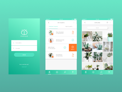 Stayin' Alive - Plant app alive app plants sketch stayin ui ux