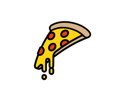 Pizzzzzza cheese food icon illustration pizza