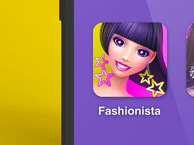 Icon for game appicon dress up game girl icon illustrator ios vector