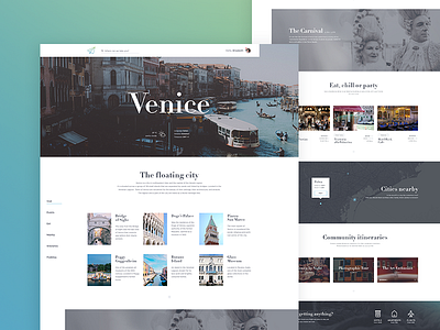 Vagaree - City View clean concept travel ui web web design website