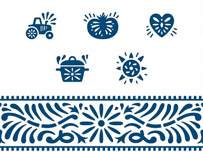 Tacodeli icons farm food icon illustration pattern