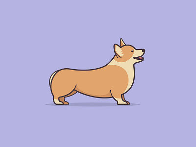 Year Of The Dog: Corgi animals chinese new year cny corgi cute dog flat design love outline pet pets ultraviolet