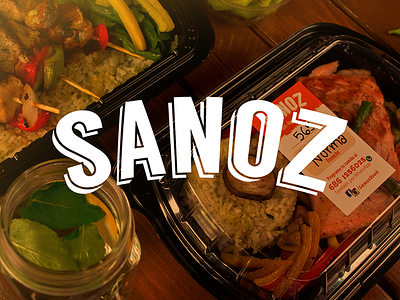 Sanoz brand branding food health healthy food logo