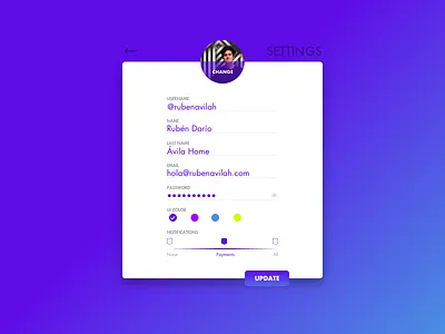 Privacy Settings 🔒 — Daily UI Challenge #007 dailyui privacy settings purple settings ui