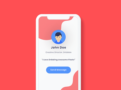 Dribbble Profile Screen Concept Exploration bootstrap clean layout minimal mobile app portfolio profile simple template typography webdesign website