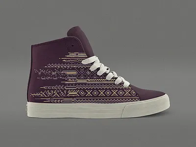 GlitchArt + PixelArt + PeruvianPattern glitchart pattern peruvian pixelart shoes