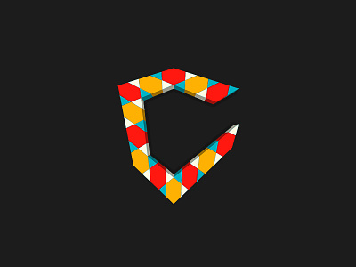 Letter C c design geometry graphic typography