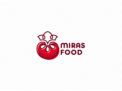 Miras crown food illustration king logo logotype preservation red style taste tomato