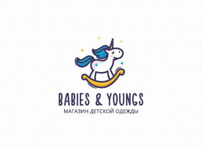 B&Y character child children clothes kid kids logo logotype magic toys unicorn