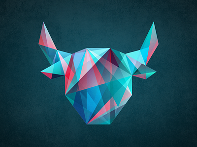Bull Texture bull crystal diamond gem glass