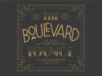 Art Deco Coaster art art deco boulevard deco lettering lounge typography vintage words