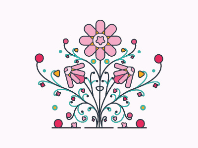 Rosebush apparel art branding clean color creative cute design dribbble flower graphic logo