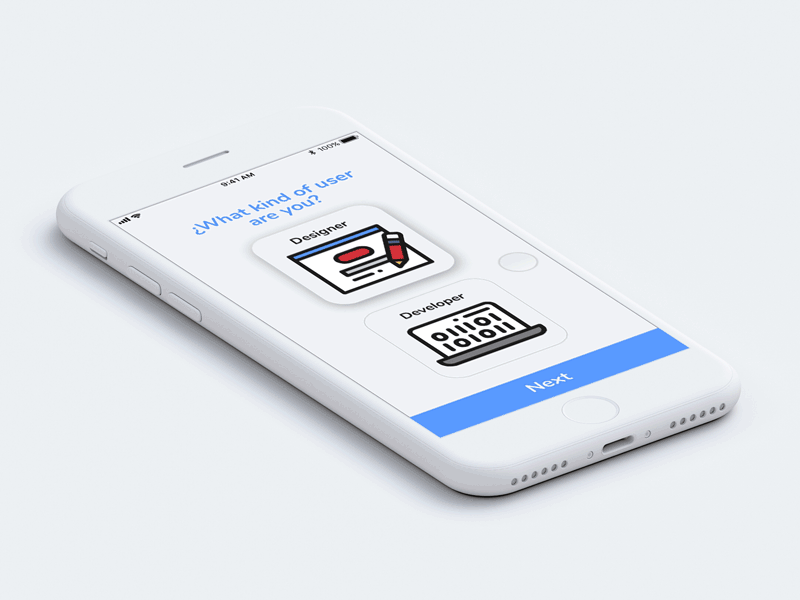 #DailyUI 064 - Select User Type dailyui iphone mobile select user ui user ux uxui