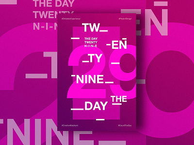 Day Twenty-Nine of Dribbble Experience count the day creative elephant dribbble experience poster