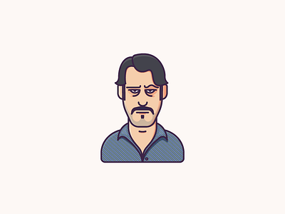 Pacho Herrera avatar character emoji fbi icon illustration mafia narcos netflix pablo escobar pacho herrera yatish asthana