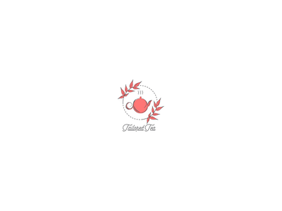 Logo design cafe leaf line logo pot tailor tea vintage