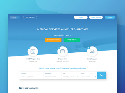 Quick search for Medical Care Services app branding clean design landing mobile responsive ui ux website