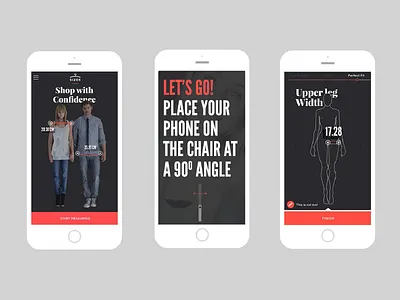 Fashion App app fashion measurements mobile shopping ui ux