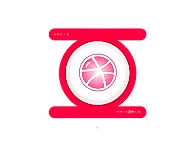 Hello DRIBBBLE! debut dribbble hello illustration invite minimal ui vector