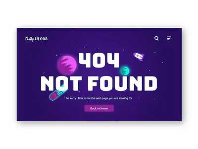 Daily UI 008 - Setting 008 404notfound dailyui