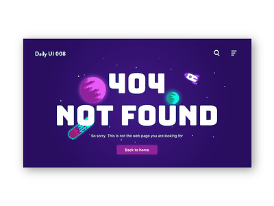 Daily UI 008 - Setting 008 404notfound dailyui