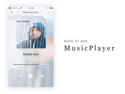 Daily UI 009 - MusicPlayer 009 dailyui musicplayer
