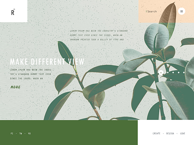 nature color flower green landing page layout minimal nature noise saturation tree ui ux