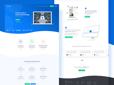 Landing page (WIP) blue design landing tushit ui ux video web website